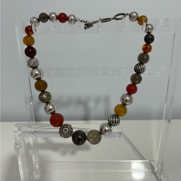 David Yurman Jewelry - David Yurman Multicolor Bead Necklace with Silver Accents